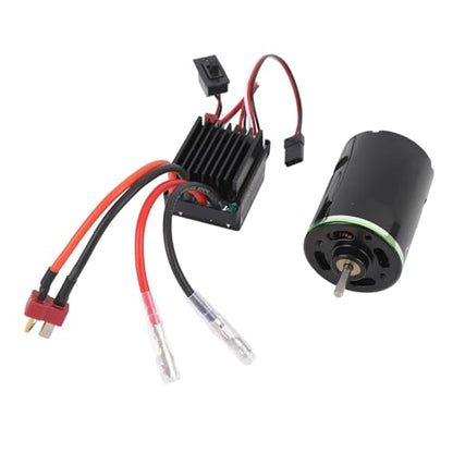 320A Brushed Motor ESC Combo, 540 Brushed Motor, 5V 2A BEC, Forward Backward Speed Control, RC for 1/10 RC Crawler Car (27T)