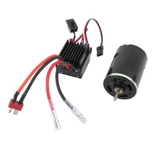 320A Brushed Motor ESC Combo, 540 Brushed Motor, 5V 2A BEC, Forward Backward Speed Control, RC for 1/10 RC Crawler Car (27T)