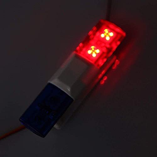 RC Car Alarming Light,WONFAST RC Model LED Police Night Light Bar Flash Lamp Compatible with 1/10 1/8 RC Model Car for HSP Tamiya CC01 Axial SCX10(Blue/Red) - color: Blue/Red
