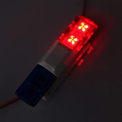 RC Car Alarming Light,WONFAST RC Model LED Police Night Light Bar Flash Lamp Compatible with 1/10 1/8 RC Model Car for HSP Tamiya CC01 Axial SCX10(Blue/Red) - color: Blue/Red