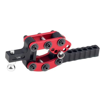 DJX 1/10 RC Trailer Hitch Adjustable Tow Hook Hitch Receiver for Axial 90046 SCX10 TRX4 Redcat Gen7 Gen8 Etc 1/10 RC Crawler Car Upgrade Accessories (Red) - color: Red