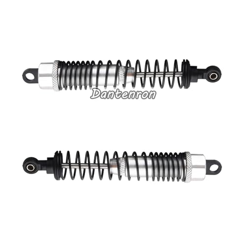 4Pack 1/10 RC Truck Car Adjustable Shock Absorber Damper 108004 Upgrade Parts 108mm Oil 108mm Oil Adjustable Alloy Aluminum Shock For 1:10 HSP 94188 94108 94111 Redcat Volcano (Silvery) - color: Silvery