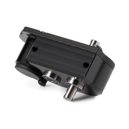 Straight Axle Transmission NOD Tiny Gearbox with Adapter Plate, Black | 4:1 Low Gear Ratio, with 48P 44T Spur Gear, Fit for Axial AR44 AR45 AR60 Enduro Vanquish F9 F10 - color: Black
