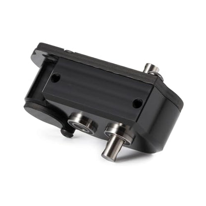 Straight Axle Transmission NOD Tiny Gearbox with Adapter Plate, Black | 4:1 Low Gear Ratio, with 48P 44T Spur Gear, Fit for Axial AR44 AR45 AR60 Enduro Vanquish F9 F10 - color: Black