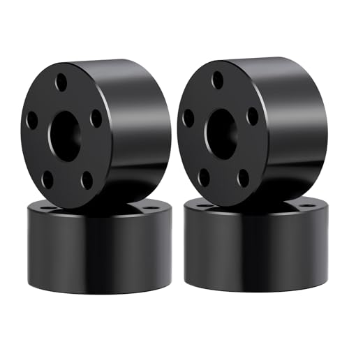 4Pcs Brass 12mm Front Wheel Hex Hub Adapter +19mm Extension Spacers Counterweight Upgrade Parts Compatible with 1/10 Tamiya Clod Buster 4x4x4 RC Monster Truck