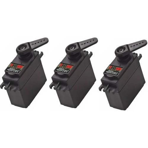 Hitec DD645MW Digital Servo | High Torque 187 oz-in | Waterproof & Splashproof | All Metal Gears | Programmable | for RC Cars, Crawlers, Boats in Wet Conditions（3PCS）