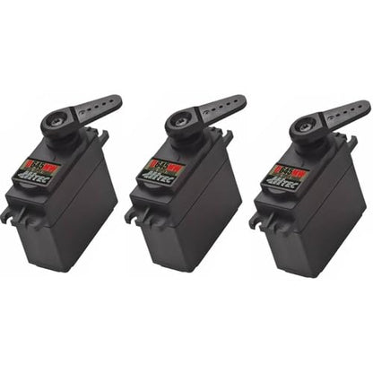 Hitec DD645MW Digital Servo | High Torque 187 oz-in | Waterproof & Splashproof | All Metal Gears | Programmable | for RC Cars, Crawlers, Boats in Wet Conditions（3PCS）