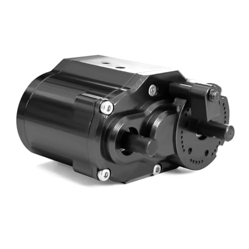 RC 2 Speeds Transfer Case Gearbox Box Compact Accessories, Double Speed Transmission Box for SCX10 1/10 RC Crawler, Black - color: Black