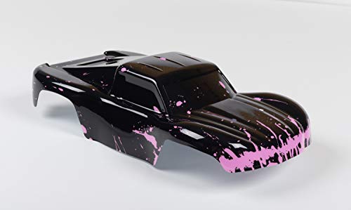 SummitLink Compatible Custom Body Muddy Pink Over Black Replacement for 1/16 Scale RC Car or Truck (Truck not Included) SSMN-BR-01