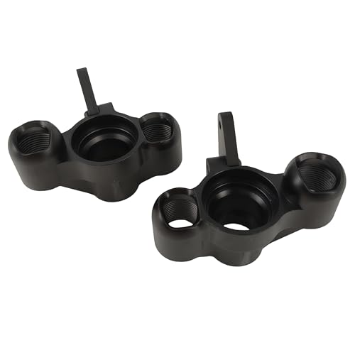 Steering Knuckles & Caster Blocks for ARRMA Kraton Outcast Notorious 6S (Black) | Aluminum,Front,Pivot Balls,1/8 Scale,BLX,AR330505 ARAC9366,CNC Machined,High Strength,Precision Fit - color: Black