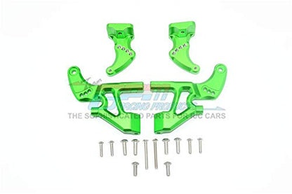 GPM For Traxxas E-Revo 2.0 VXL Brushless (86086-4) Upgrade Parts Aluminum Rear Wing Mount Full Set - 4Pc Set Green