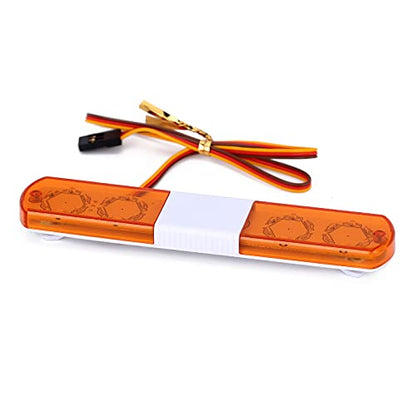 Multi-Function LED Police Flash Light Bar Lamp for 1/10 1/8 1/12 RC Model Car WPL D12 HSP TRX4 Tamiya CC01 D90 SCX10 (115mm Yellow) - color: 115mm Orange