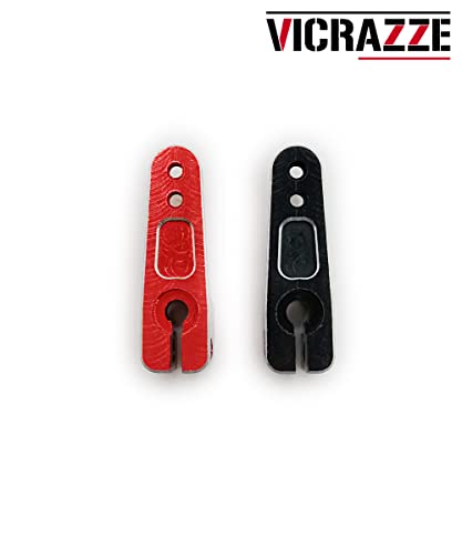 VICRAZZE 15T Servo Horn Aluminum for Axial SCX24 (fit for Emax ES08MA II) for Axial SCX24 90081 1/24 RC Car Black+Red(2pcs)