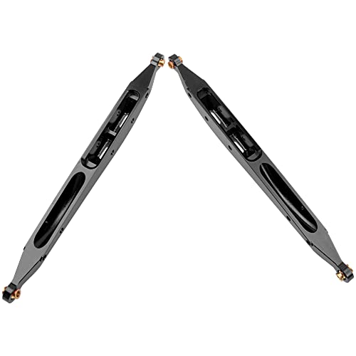 Metal Rear Trailing Arm Swing Arm Linkage Link Rod Pull Rod Compatible with Axial RBX10 Ryft 1/10 RC Crawler Upgrade Parts (Black) - color: Black