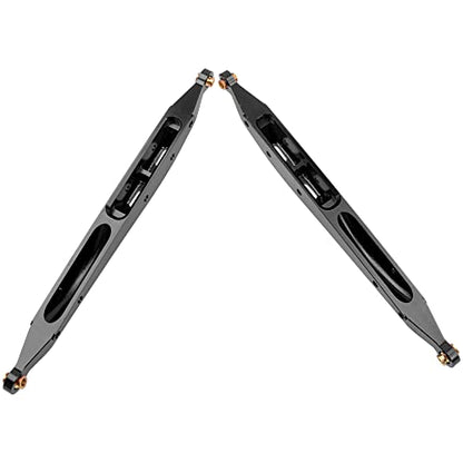 Metal Rear Trailing Arm Swing Arm Linkage Link Rod Pull Rod Compatible with Axial RBX10 Ryft 1/10 RC Crawler Upgrade Parts (Black) - color: Black