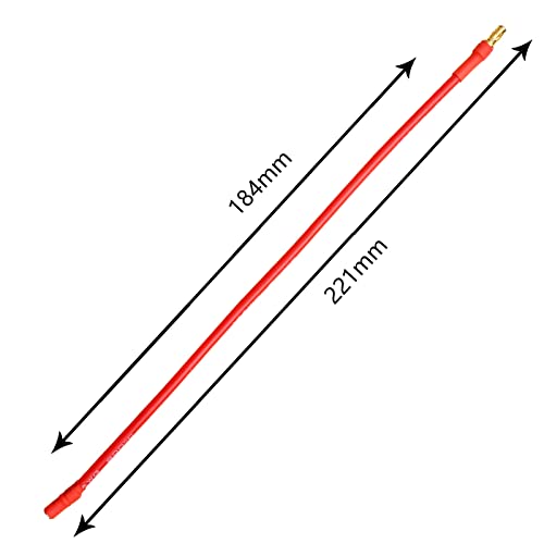 Hobbypark 3.5mm Bullet Connectors Banana Plug Extension Lead Male Female for Brushless Motor ESC (3-Pack)