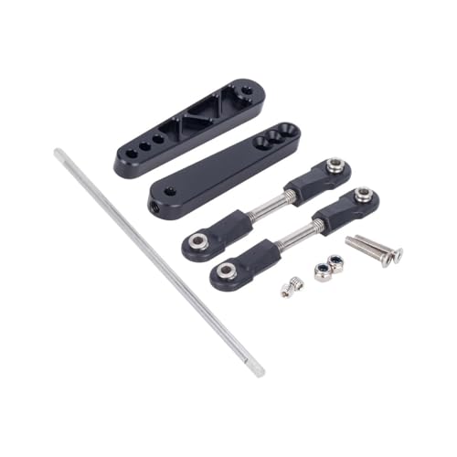 Metal Rear Sway Bar Anti-Tilt Rod Kit for 1/10 RC Car Axial RR10 90048 90053 Upgrade Parts(Black) - color: Black