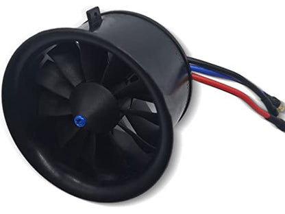 DD 64mm EDF 11 Blades Ducted Fan with 3500KV RC Brushless Motor Balance Tested for 4S RC Jet Airplane - size: 64MM EDF, style: Motor Only