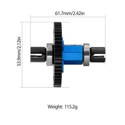 Slipper Clutch 52T Spur Gear #45 Steel for Traxxas 1/8 Sledge 4WD Monster Truck 95096-4 Upgrade Parts (Blue)