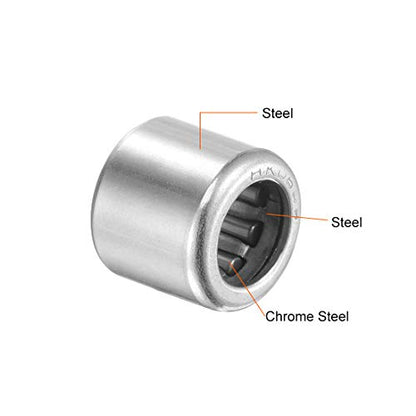 uxcell HK0609 Needle Roller Bearings 6mm Bore 10mm OD 9mm Width Chrome Steel Open End 10pcs - size: 6x10x9mm