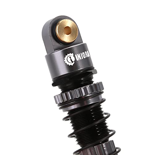 INJORA 39mm Shocks- Aluminum Threaded Shock Adjustable Absorber Oil Damper for Axial SCX24 FMS FCX24M 1/24 RC Crawler Car Upgrade Parts(Grey) - color: Grey