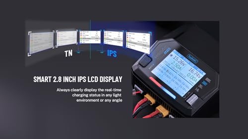 ToolkitRC M6DAC V2/PRO 16AX2 AC200-300W DC800W Dual Channel Smart Charger for 1-6S LiPo LiHV Life Lilon LTO 1-16S NiMH PD65W (M6DAC Pro) - size: M6DAC Pro