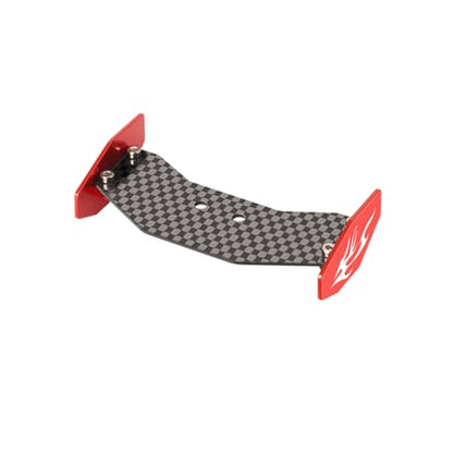 Aluminum Carbon Fiber Rear Wing Tail Spoiler for Losi 1/24 Micro-B 2WD Buggy RC Tail Wing Parts (Red Tail Wing) - color: Red Tail Wing