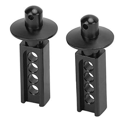 RC Parts, Lightweight Aluminum Alloy Body Post with Adjustable Height for Mini EREVO Mini Slash 1/16, 2 Pcs Set (Black) - color: Black
