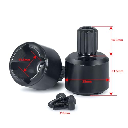 RC Car Differential Cup for X-Maxx 8S 77086-4 for Buggy 1/5 1Pair Metal Diff Drive Cup RC Trucks Car Upgrade Parts Model Accessories Modified Crawlers(Double) - size: Double