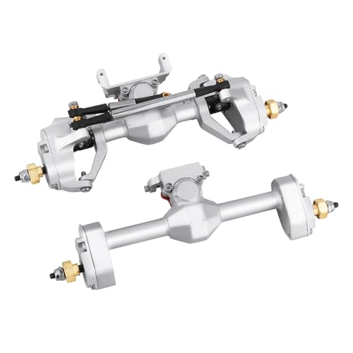 SCX24 Diamond Shape Portal Axle for 1/24 Axial SCX24 C10 90081 AXI00002 AX24 Ford Bronco AXI00005 RC Crawler Metal Upgrade (Silver) - color: Silver