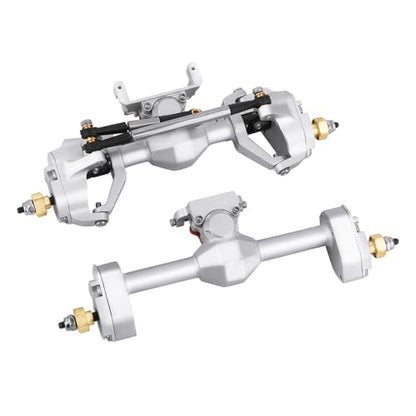 SCX24 Diamond Shape Portal Axle for 1/24 Axial SCX24 C10 90081 AXI00002 AX24 Ford Bronco AXI00005 RC Crawler Metal Upgrade (Silver) - color: Silver
