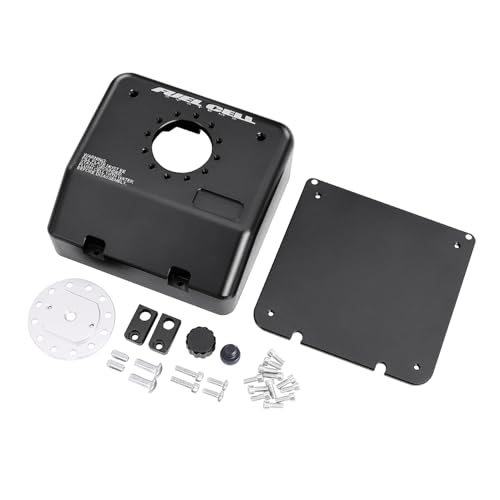 H10 Aluminum Alloy Simulated Cell Receiver Equipment Box Electric Box Fuel Tank for 1/10 RC Crawler Car Vanquish H10 Optic LCG Upgrade Parts (Black) - color: Black