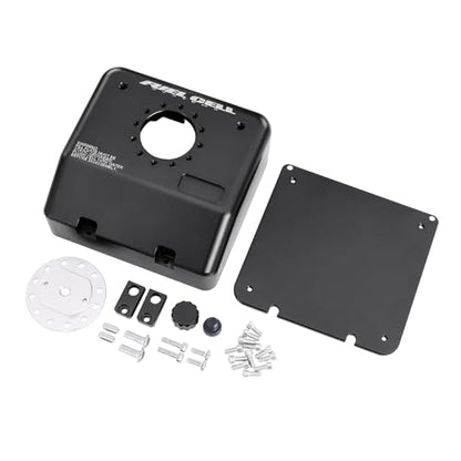 H10 Aluminum Alloy Simulated Cell Receiver Equipment Box Electric Box Fuel Tank for 1/10 RC Crawler Car Vanquish H10 Optic LCG Upgrade Parts (Black) - color: Black