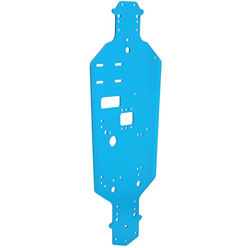 Aluminum Alloy Chassis Bottom Plate, RC Chassis Replacement Upgrade Parts for HSP 94122 1/10 RC Car, Durable Chassis Plate with Precise Hole Position, Compatible for (Blue) - color: Blue