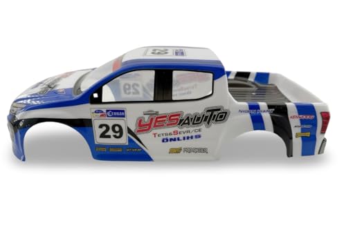 1/10 Scale RC Pickup Truck Body Shell - Isuzu D-Max Style Painted PVC Body, Pre-Cut & Pre-Drilled for Drift, Touring & On-Road RC Cars