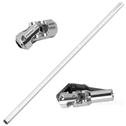 Free to Cut Length Drive Shaft Axles Upgrades Part for 1/10 LCG DIY RC Crawler SCX10 I SCX10 II SCX10 III TRX4 Capra,2PCS #45 Steel Universal Joint Driveshaft,Silver - color: Silver (Free to Cut Length Drive Shaft)