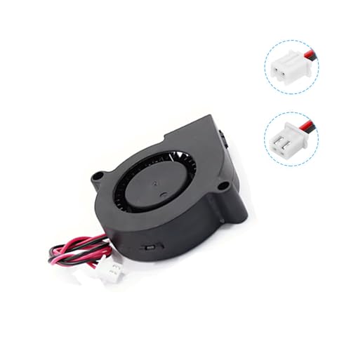 2 Pcs 50x50x15mm 5015 12V DC Brushless Blower Cooling Fan Turbine Turbo for 3D Printer and Other Small Appliances Series Repair Replacement (12V) - size: 12V