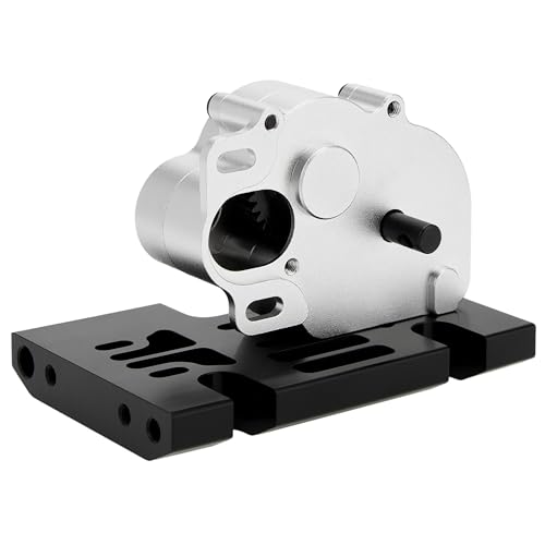 MEUS RACING LCG 12:1 Transmission Complete Gearbox for Axial SCX10 1/10 RC Crawler Upgrades (Silver) - color: Silver