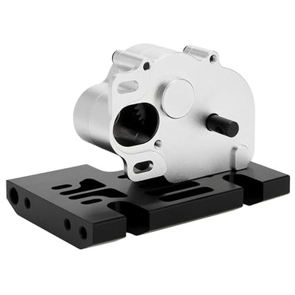 MEUS RACING LCG 12:1 Transmission Complete Gearbox for Axial SCX10 1/10 RC Crawler Upgrades (Silver) - color: Silver