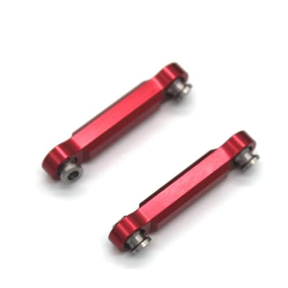 RC Cars Crawler Parts Compatible with MJX 14301 14302 14303 4WD 1/14 Remote Control Car Metal Upgrade Parts Steering Rod Accessories(Red) - color: Red