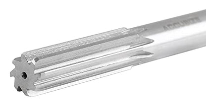 Accusize Industrial Tools 16.0 mm H.S.S. M2 Straight Shank Straight Flute Chucking Reamers, Right Hand, 14.4 mm Shank Dia, 8 Flute, 9'' Oal, 0400-5160 - size: 16.0 mm