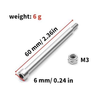 4Pcs Steel 4X56mm Threaded Hinge Pins A-arm Pins 70510 & M3 Nut for 1/5 Traxxas X-Maxx XMAXX RC Car Upgrades Parts Accessories