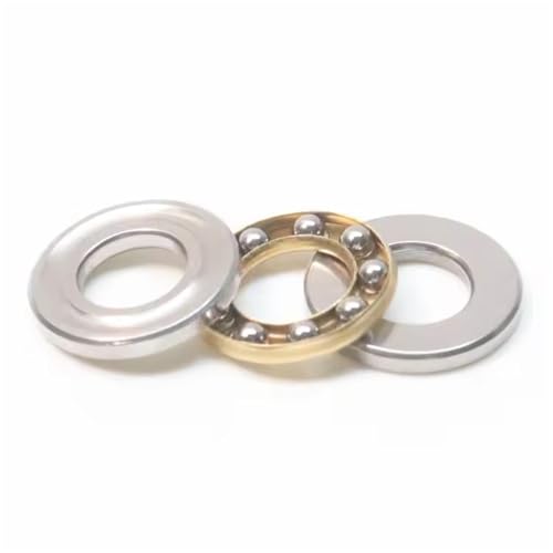 10pcs F8-19M Miniature Plane Axial Ball Bearing 3-in-1, 8mm x 19mm x 7mm Chrome Steel Single Direction