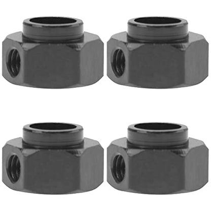 ShareGoo Aluminum RC 12mm Hex Extended Wheel Hex Hub Extension 6mm Offset Spacers Compatible with Traxxas TRX4 TRX6 1/10 RC Crawler (6mm, Black) - color: Black, size: 6mm