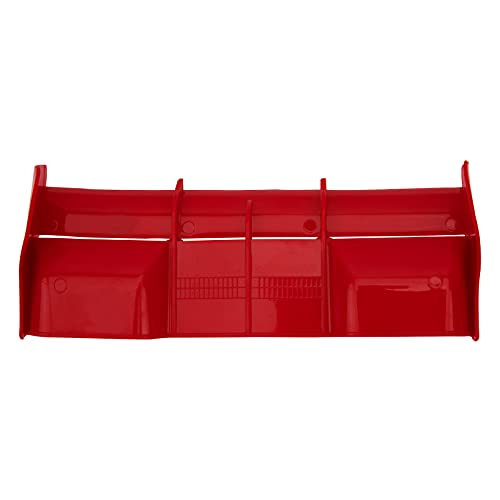 RC Force Rear Spoiler High-Down Force Body Wing Tail & Metal Rear Wing Buttons Gasket Compatible with HPI HSP Redcat 1/8 RC Off Road Short Truck Buggy Car Truck (Red)