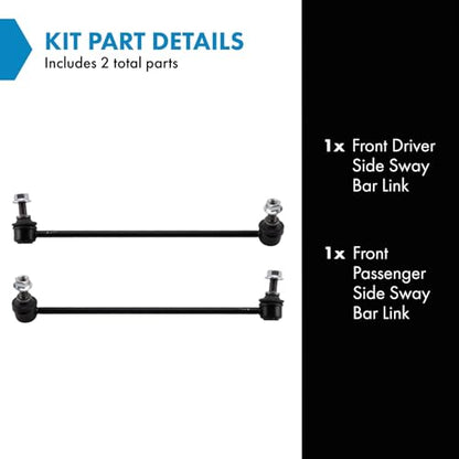 TRQ Front Driver and Passenger Side Sway Bar Link Set 2 Piece Compatible with 2013-2018 Acura RDX - style: PSA27155
