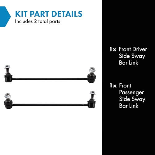 TRQ Front Driver and Passenger Side Sway Bar Link Set 2 Piece Compatible with 2013-2018 Acura RDX - style: PSA27155