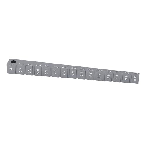 FOSA RC Ride Height 1/10, Aluminum Alloy, Clear Scale, Adjustable 3 to 10mm, Measure and Adjust RC Car Ride Height, for 1/10 RC Drift Car (Silver) - color: Silver