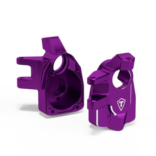TREAL Aluminum 7075 Front Steering Knuckles Inner Portal Covers (2pcs) for Axial 1/8 AXP8 Gilamon(Purple - color: Purple