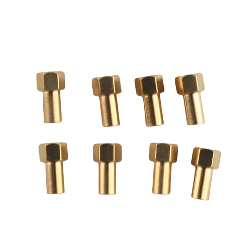 8Pcs Brass RC Hex Nut, Durable Wheel Lock Replacement for 1/24 Scale RC Crawler Off-Road Hobbyists and Enthusiasts